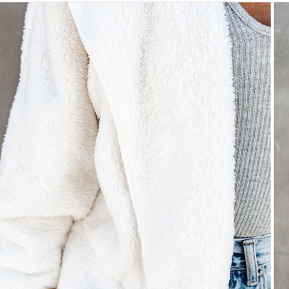 New Faux Fur Sherpa Hoodie Jacket Coat Cardigan OS - Picture 9 of 12